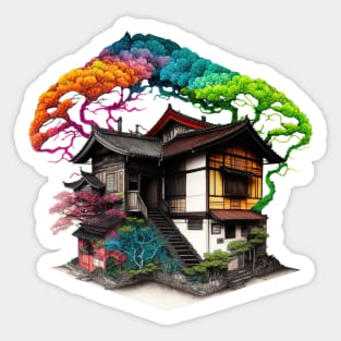 The houses of Ōsaka Sticker